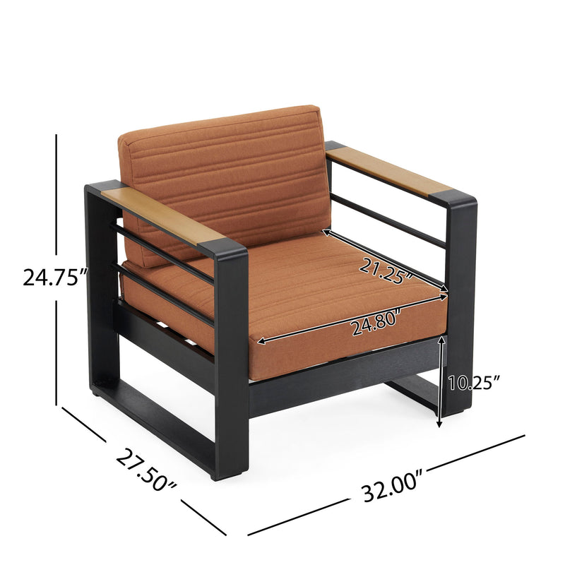 Giovanna - Club Chair Set With Aluminum Frame - R&R Furniture Gallery (Fountain Valley, CA)