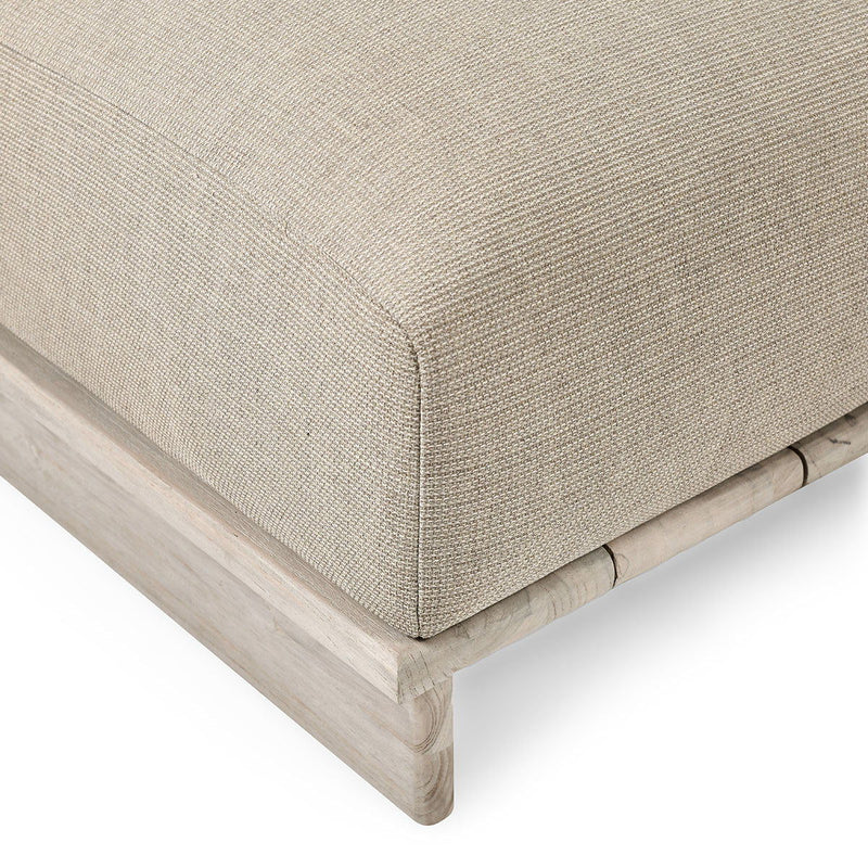 Livia - Teak 3 Piece Outdoor Sectional - Taupe - R&R Furniture Gallery (Fountain Valley, CA)