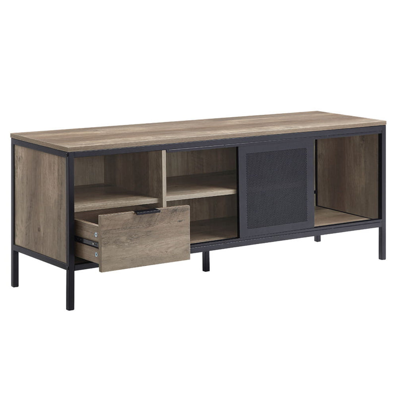 Nantan - 21" TV Stand - Rustic Oak & Black - R&R Furniture Gallery (Fountain Valley, CA)