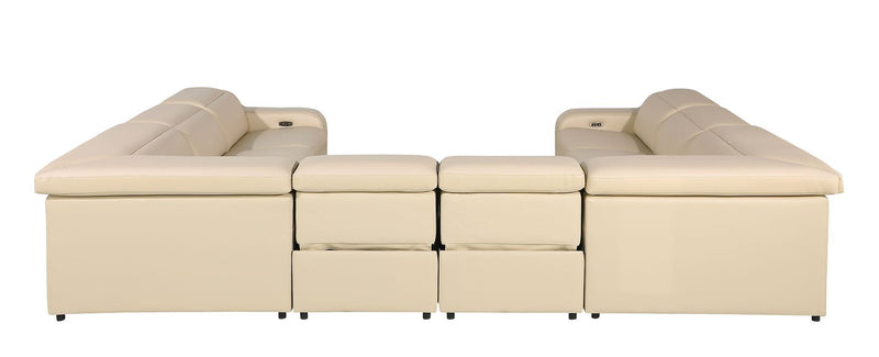 1116 - 8-Piece U-Shaped Sectional Sofa In With 4 Power Recliners & Power Headrests