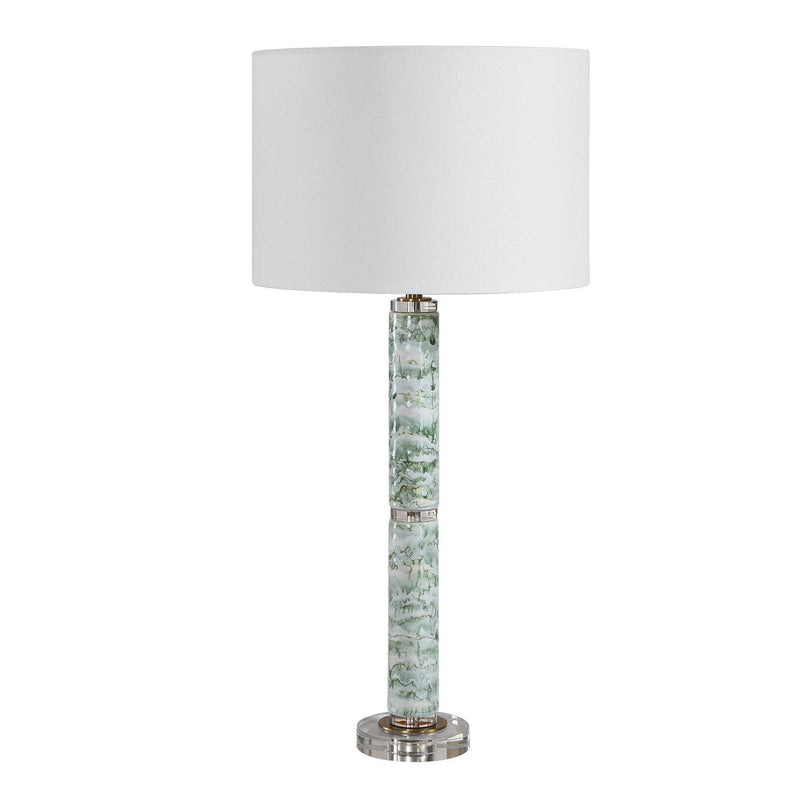 Jameis - Marbled Table Lamp - Green / White