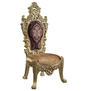 Bernadette - Side Chair (Set of 2) - Pattern Fabric & Gold - R&R Furniture Gallery (Fountain Valley, CA)