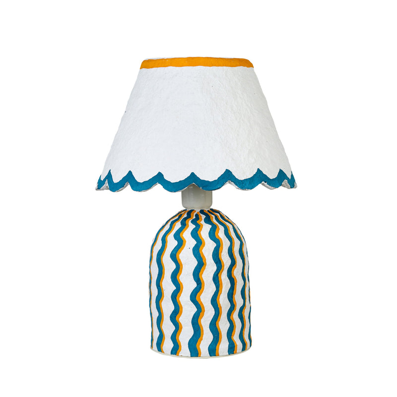 Blum - Scalloped Cotton Mache Table Lamp - R&R Furniture Gallery (Fountain Valley, CA)
