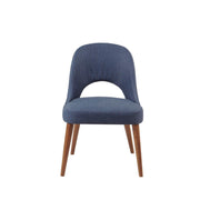 Dining Side Chair Upholstered Textured (Set of 2) - Navy - R&R Furniture Gallery (Fountain Valley, CA)