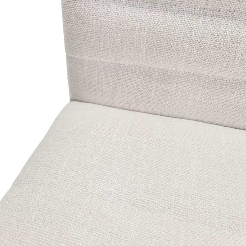 Set of 2 Noble House upholstered dining chairs with comfortable fabric seats and stylish rubber legs, perfect for modern dining rooms.