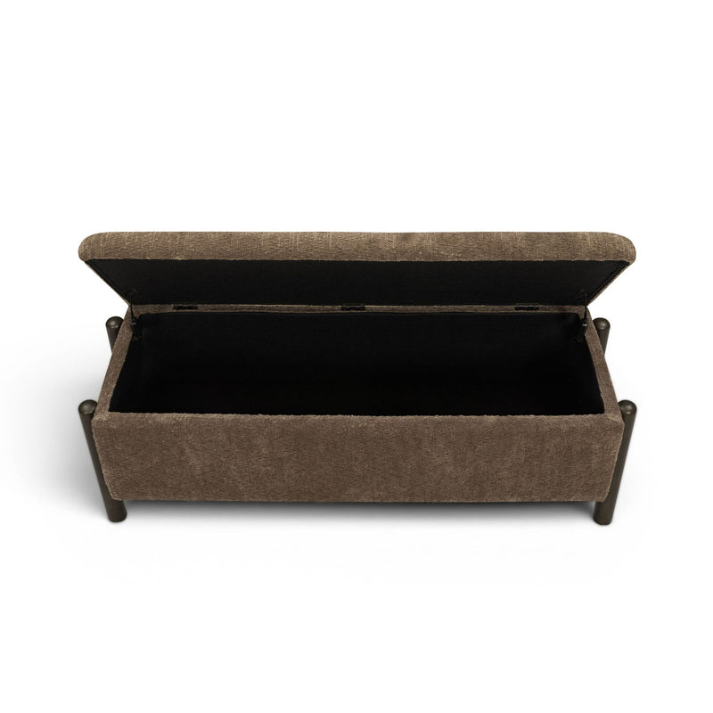 Abby - Nubby Fabric Storage Bench