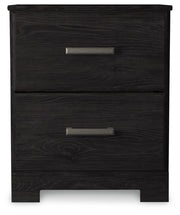 Belachime - Two Drawer Night Stand - Charcoal - R&R Furniture Gallery (Fountain Valley, CA)