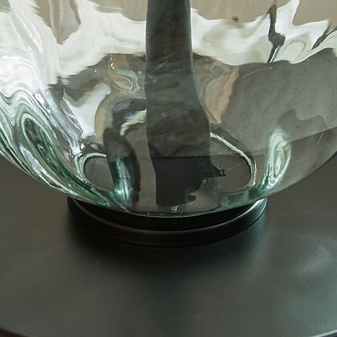 Airbal - Glass Table Lamp (Set of 2) - Clear / Black - R&R Furniture Gallery (Fountain Valley, CA)