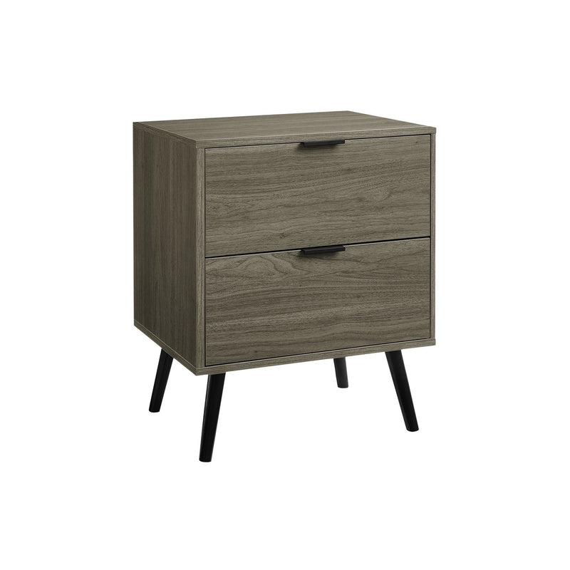 Modern 8th Street accent table with storage drawers, featuring a sleek design and functional surface for living room decor.
