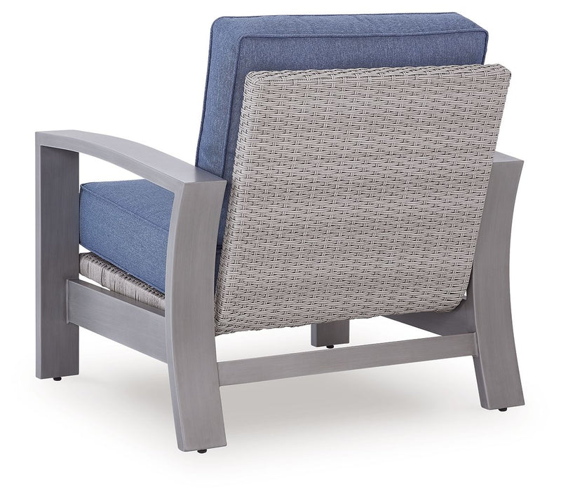 Half Moon Beach - Spring Lounge Chair - Blue / Gray - R&R Furniture Gallery (Fountain Valley, CA)