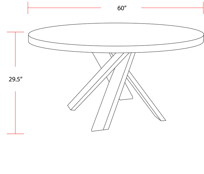 Crossings - Downtown Round Dining Table With 4 Upholstered Chairs - Amber & Gray