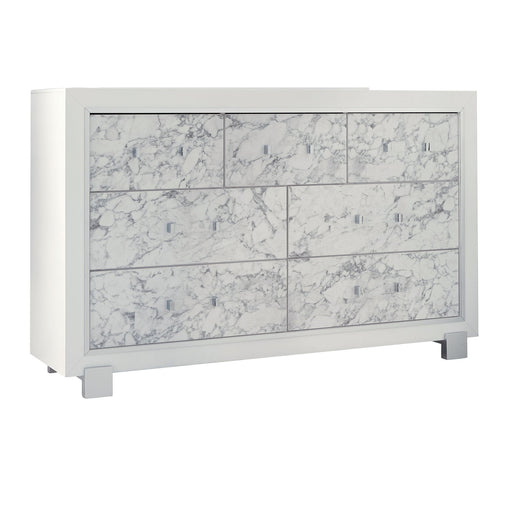 Skye - Marble Dresser - White - R&R Furniture Gallery (Fountain Valley, CA)
