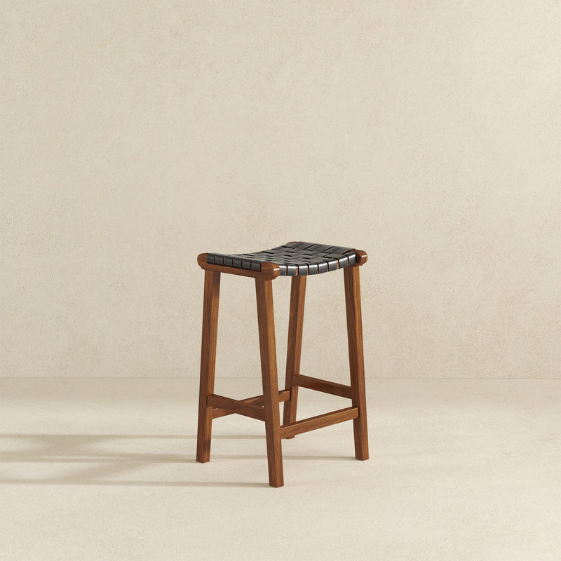 James - Mid-Century Modern Genuine Counter Stool - R&R Furniture Gallery (Fountain Valley, CA)