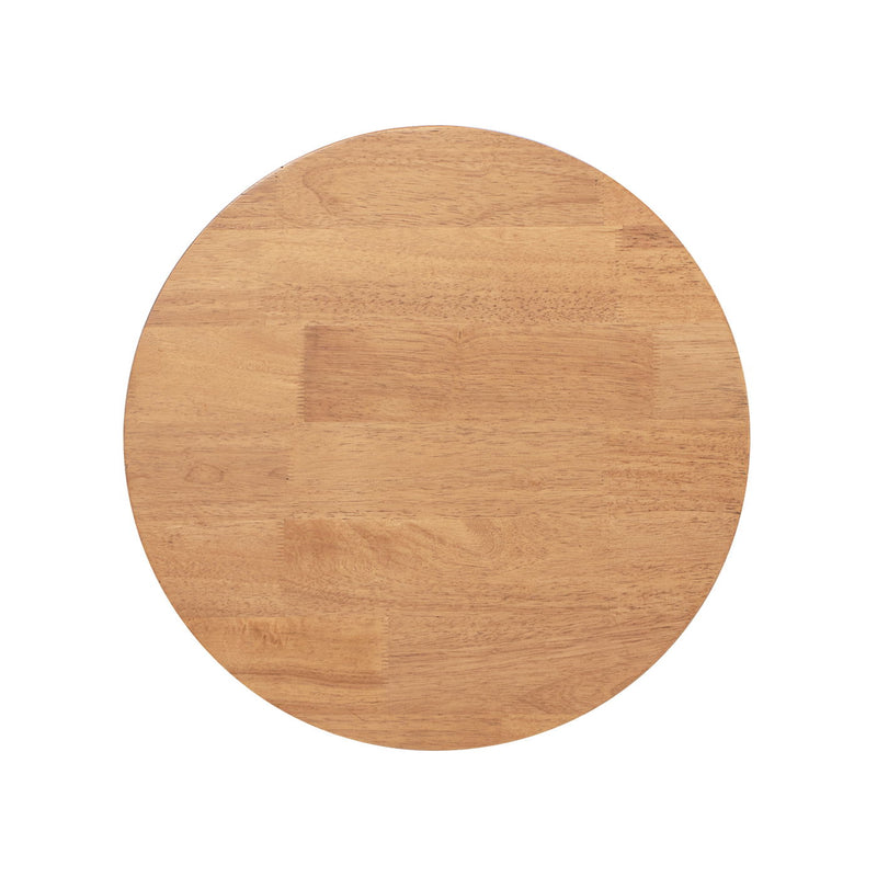 Kenzie - Fluted Pillar Round Accent Side Table - Light Natural Brown - R&R Furniture Gallery (Fountain Valley, CA)