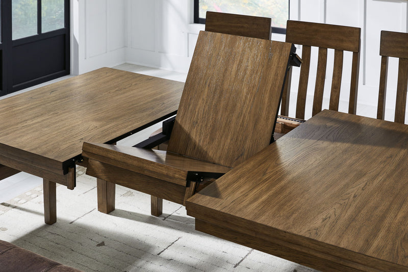 Urbinforte - Dining Room Butterfly Extension Table - Light Brown - R&R Furniture Gallery (Fountain Valley, CA)