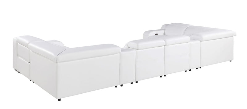 1116 - 8-Piece U-Shaped Sectional Sofa In With 2 Power Recliners & Power Headrests
