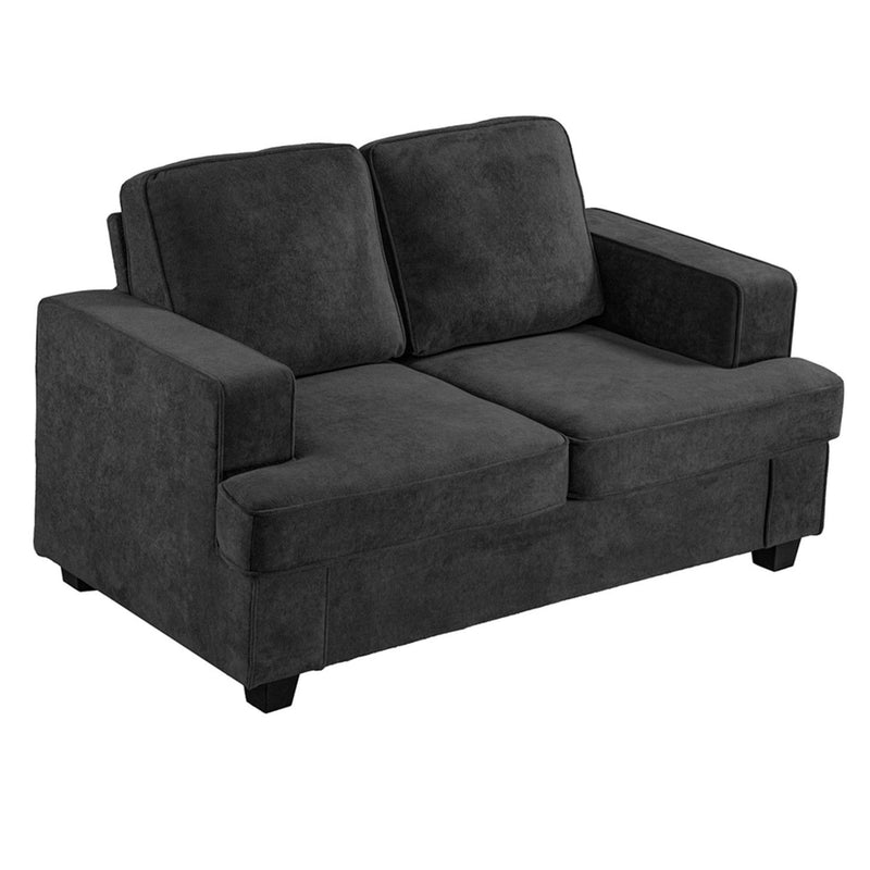 Modern Loveseat, Comfortable 2 Seater Couch With Deep Seating, Loose Back Cushions, Wide Arms - R&R Furniture Gallery (Fountain Valley, CA)