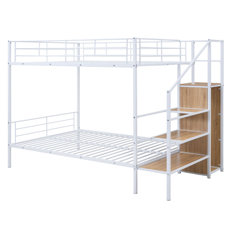 Bunk Bed With Lateral Storage Ladder And Wardrobe - R&R Furniture Gallery (Fountain Valley, CA)