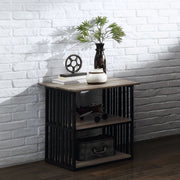 Zudora - Nightstand - Antique Oak & Black - R&R Furniture Gallery (Fountain Valley, CA)