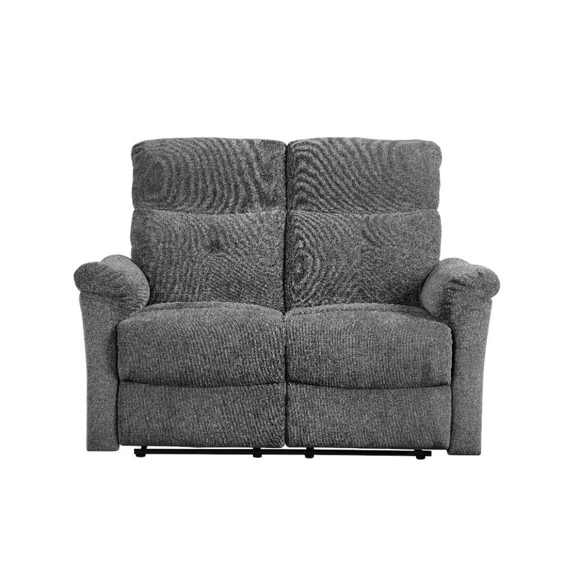 Treyton - Motion Loveseat - Gray Chenille - R&R Furniture Gallery (Fountain Valley, CA)
