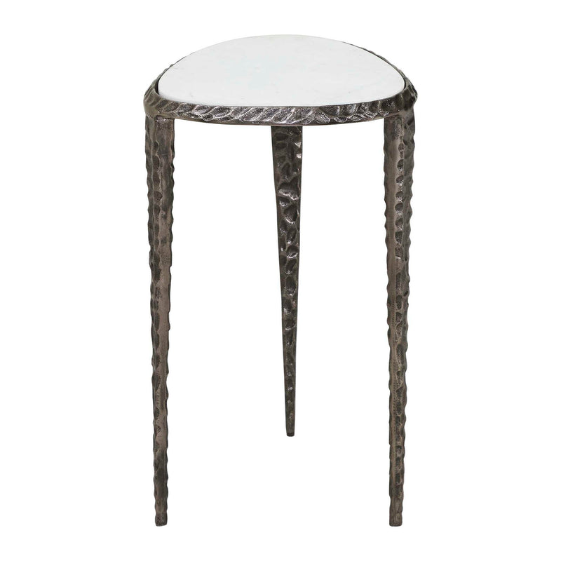 Arnold - Marble Accent Table - Bronze,White