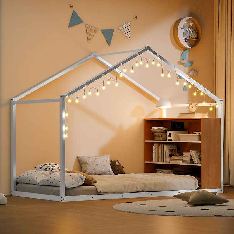 Bed House Frame With Shelves And Lights - R&R Furniture Gallery (Fountain Valley, CA)