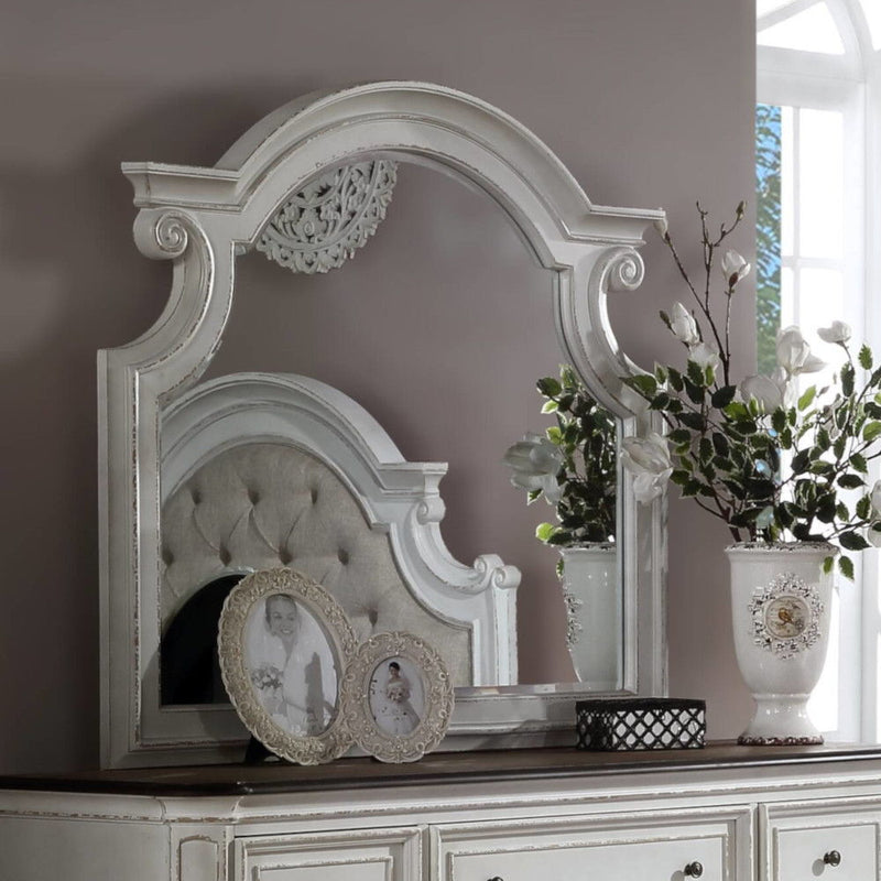 Florian - Mirror - Antique White - R&R Furniture Gallery (Fountain Valley, CA)