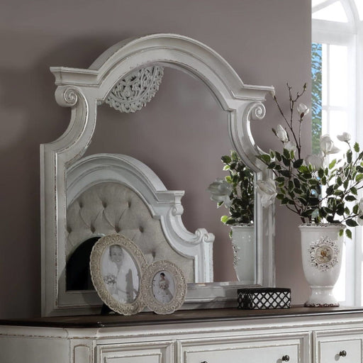 Florian - Mirror - Antique White - R&R Furniture Gallery (Fountain Valley, CA)
