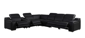 1116 - 7-Piece L-Shaped Sectional Sofa In With 4 Power Recliners & Power Headrests