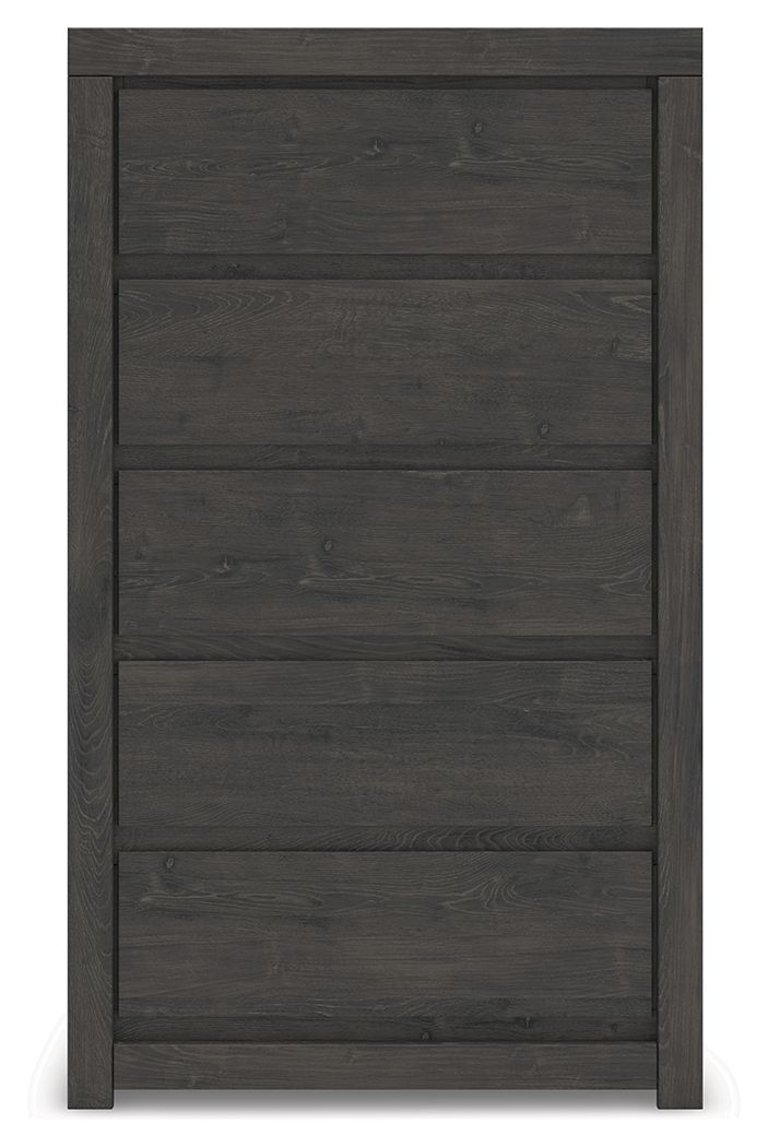 Fraluna - Five Drawer Chest - Charcoal - R&R Furniture Gallery (Fountain Valley, CA)