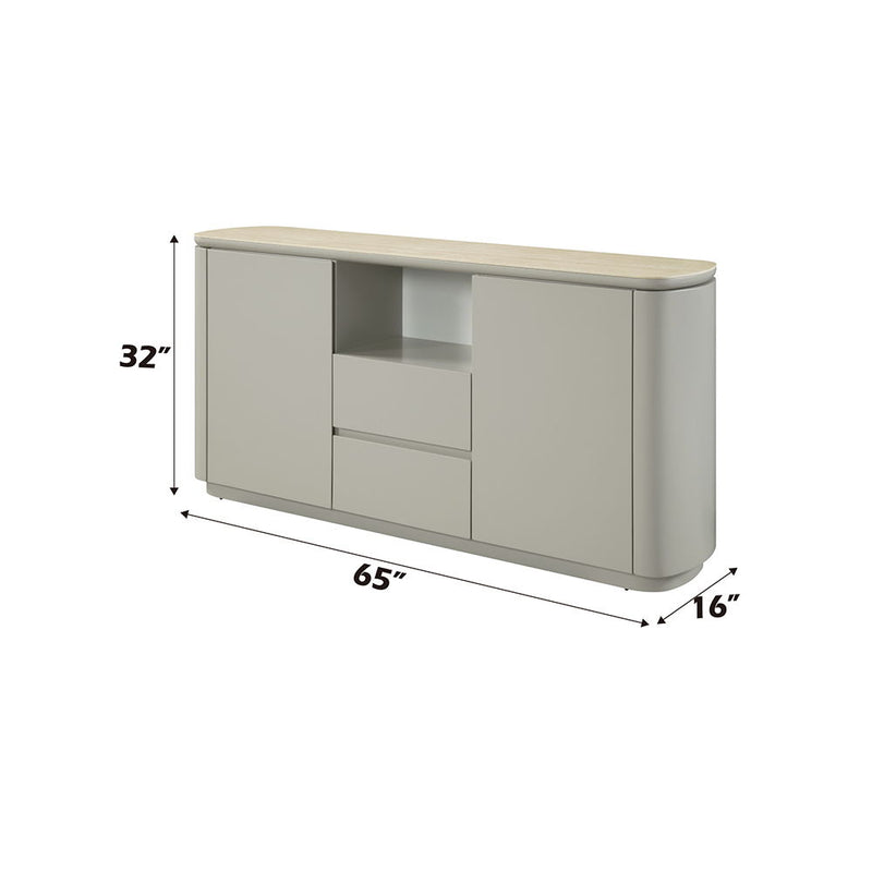 Ingram - Server - Ceramic Top & Light Gray - R&R Furniture Gallery (Fountain Valley, CA)