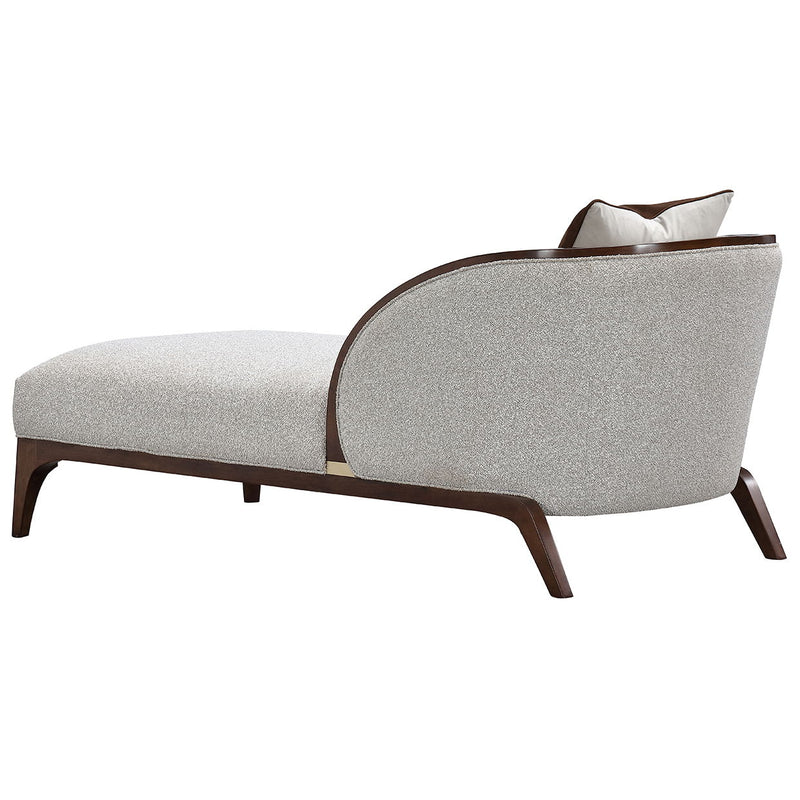 Houston - Chaise - Pebble / Walnut - R&R Furniture Gallery (Fountain Valley, CA)