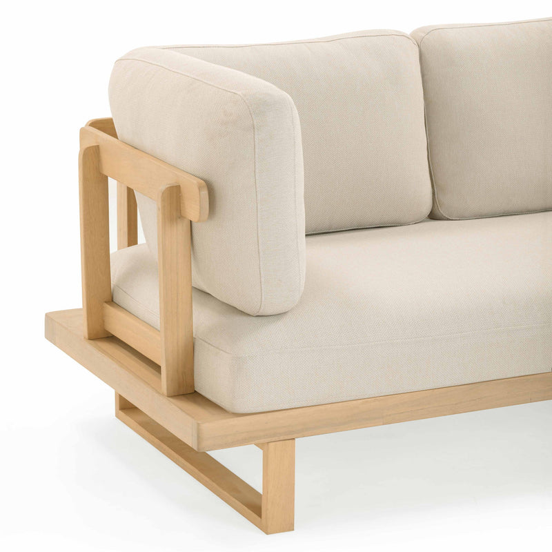 Evan - Outdoor L-Sectional - Cream - R&R Furniture Gallery (Fountain Valley, CA)