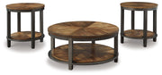 Roybeck - Occasional Table Set (Set of 3) - Light Brown / Bronze - R&R Furniture Gallery (Fountain Valley, CA)
