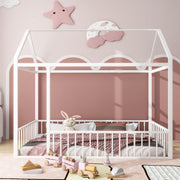 Metal Bed House Bed Frame With Fence - R&R Furniture Gallery (Fountain Valley, CA)