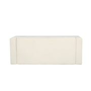 Noble House textured fabric ottoman bench with hinged lid, showing plush upholstery and sturdy wooden legs.