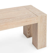 Classic Home Bristol dining bench with wooden seat and sturdy metal legs, ideal for kitchen or dining room seating.