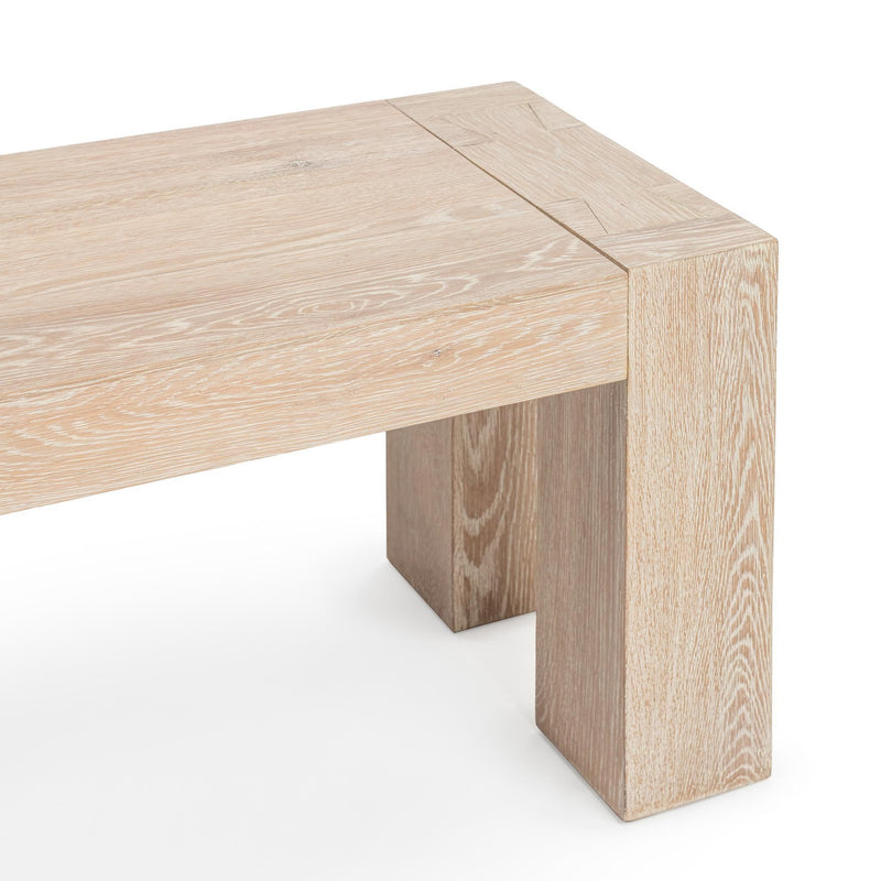 Classic Home Bristol dining bench with wooden seat and sturdy metal legs, ideal for kitchen or dining room seating.