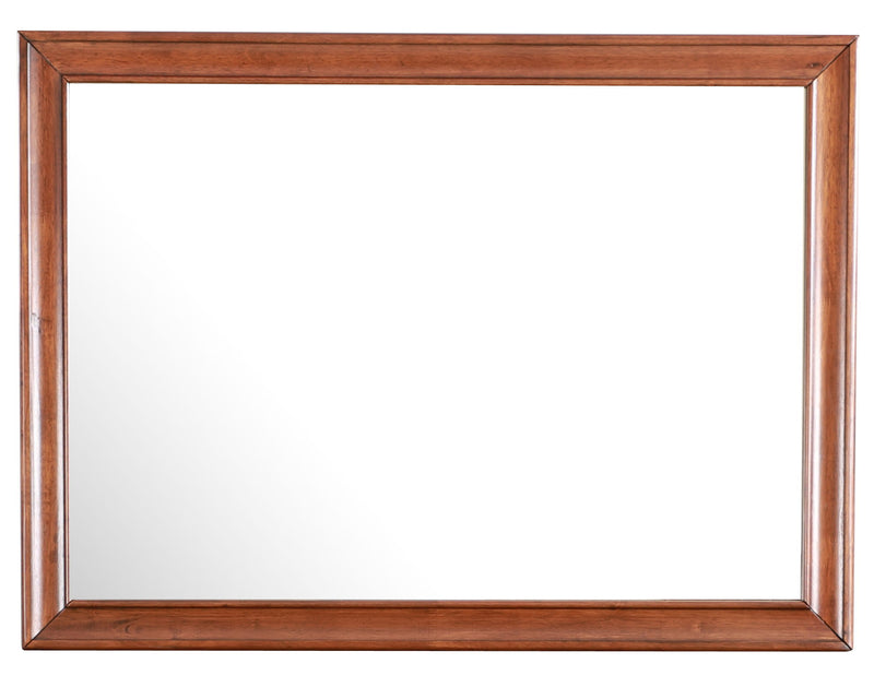 Glory Furniture LaVita mirror with sleek rectangular frame, reflecting a modern, stylish home interior.