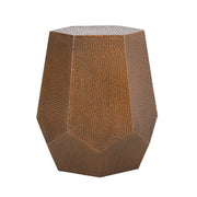 Modern hammered iron geometric end table by Noble House featuring a sleek design and sturdy construction for stylish living rooms.