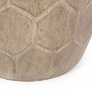 Outdoor lightweight concrete side table by Noble House with natural finish, ideal for patio or garden decor.
