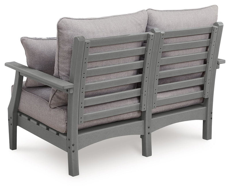 Cove Beach - Loveseat With Cushion - Gray - R&R Furniture Gallery (Fountain Valley, CA)