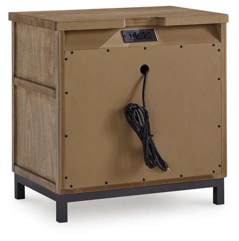 Tomtyn - Two Drawer Night Stand - Light Brown - R&R Furniture Gallery (Fountain Valley, CA)