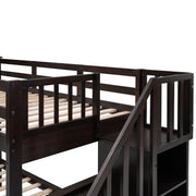 Stairway Bunk Bed With Storage And Guard Rail For Bedroom - R&R Furniture Gallery (Fountain Valley, CA)
