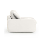 TOV Furniture Rachelle Boucle Lounge Chair with curved armrests and plush boucle fabric, modern accent arm chair for living room