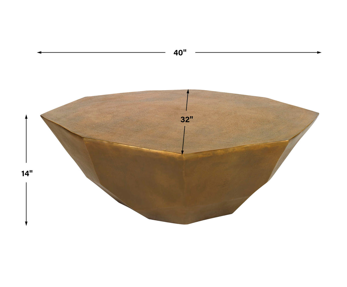 Cathenna - Large Coffee Table - Brass