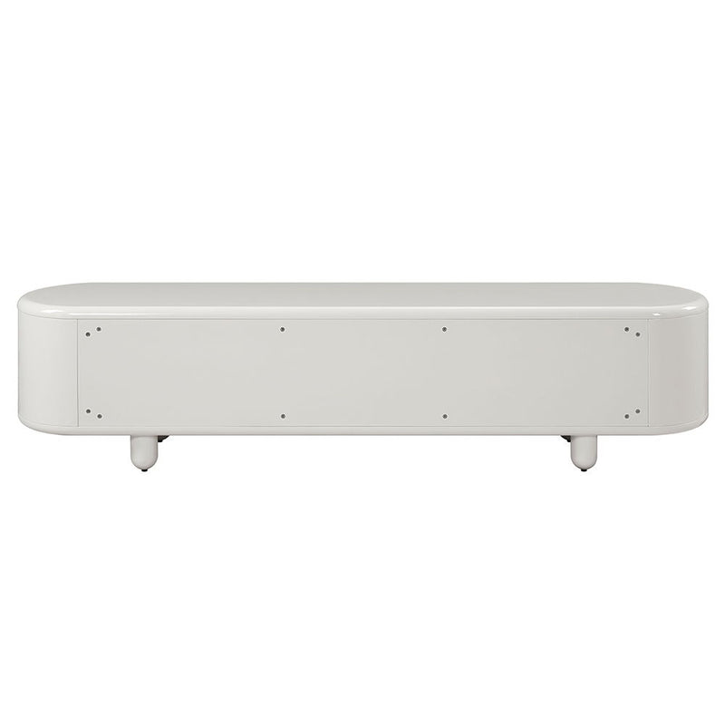 Keely - TV Stand - White High Gloss - R&R Furniture Gallery (Fountain Valley, CA)