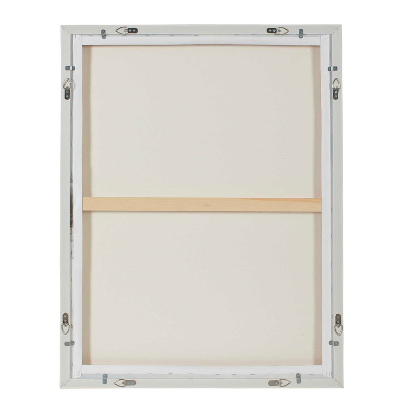 Simple Serenity - Framed Abstract Art - White / Light Blue