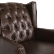 Amedou - Contemporary Tufted Wingback Rocking Chair - Dark Brown - R&R Furniture Gallery (Fountain Valley, CA)