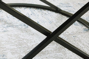 Set of three brown and black Signature Design by Ashley® Cassbryn occasional tables for living room decor.